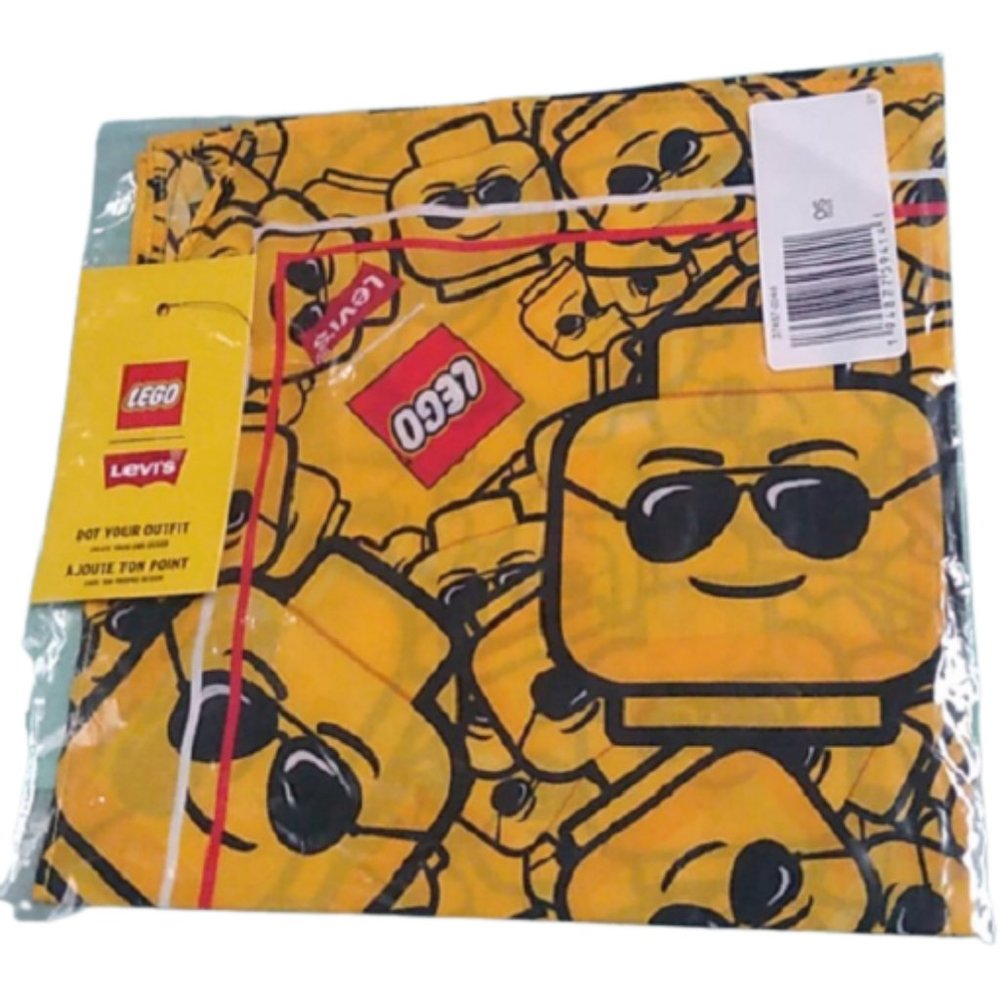 Lego x Levi's Bandana 20" x 20" Square, Yellow minifigure heads
